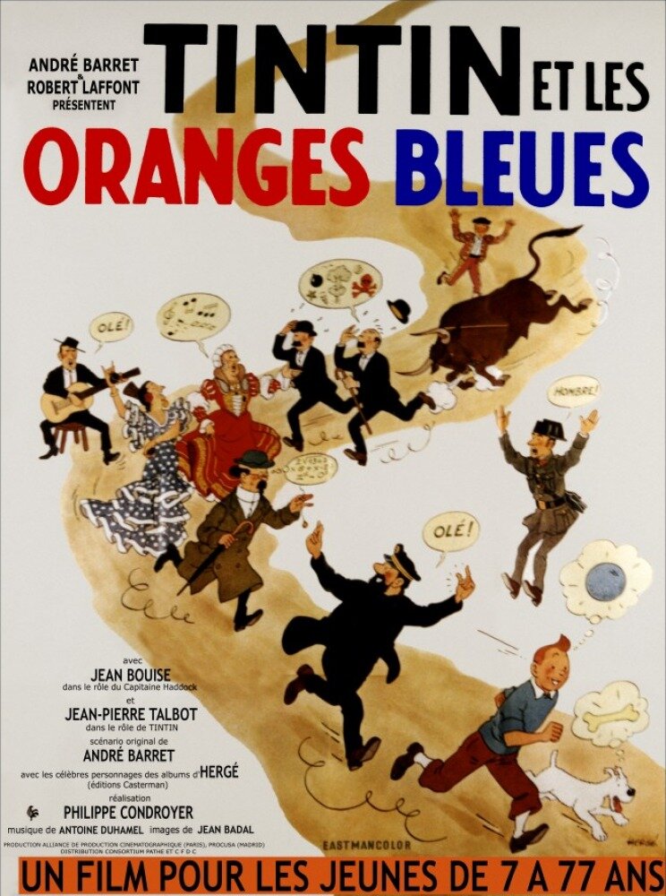 Тинтин и голубые апельсины (1964) постер