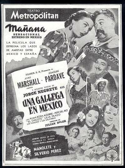 Una gallega en México (1949) постер