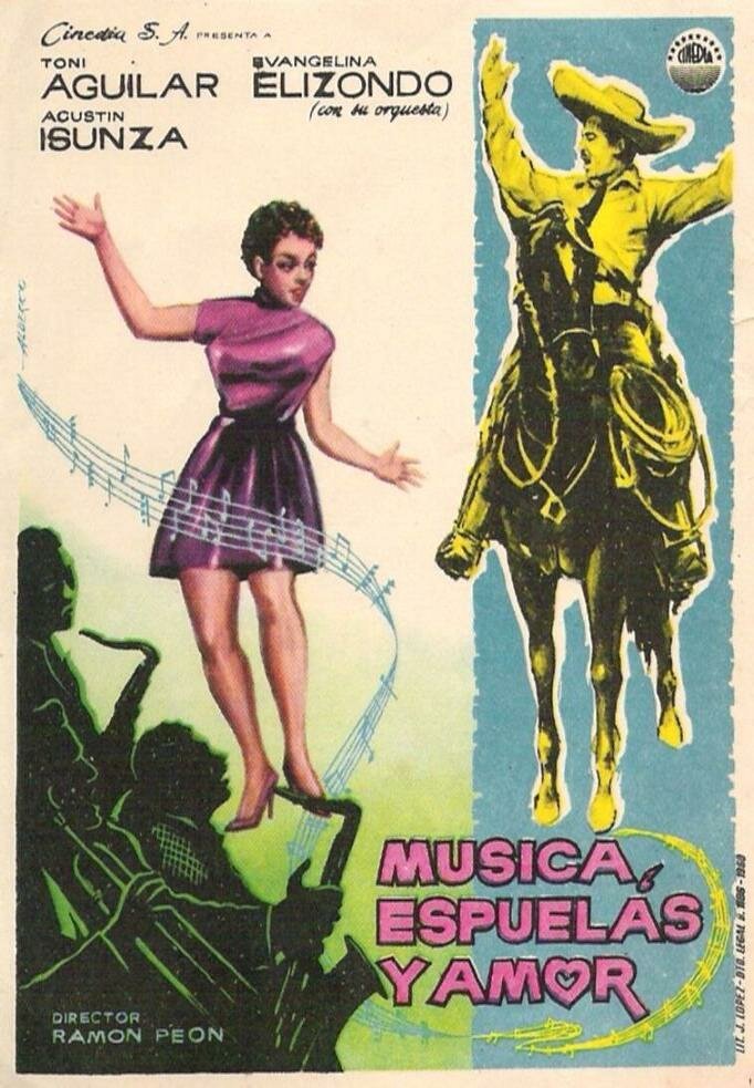 Música, espuelas y amor (1955) постер
