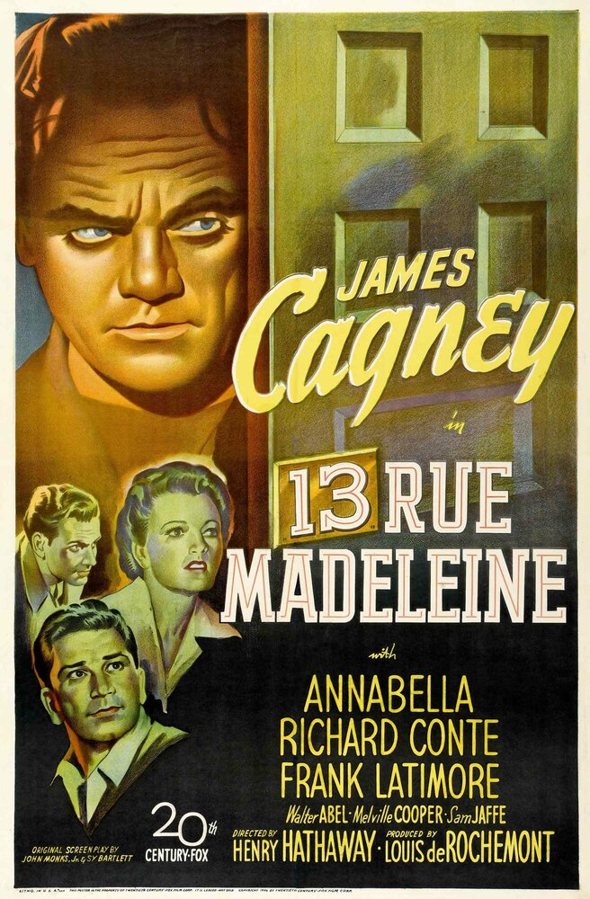 Дом 13 по улице Мадлен (1946) постер