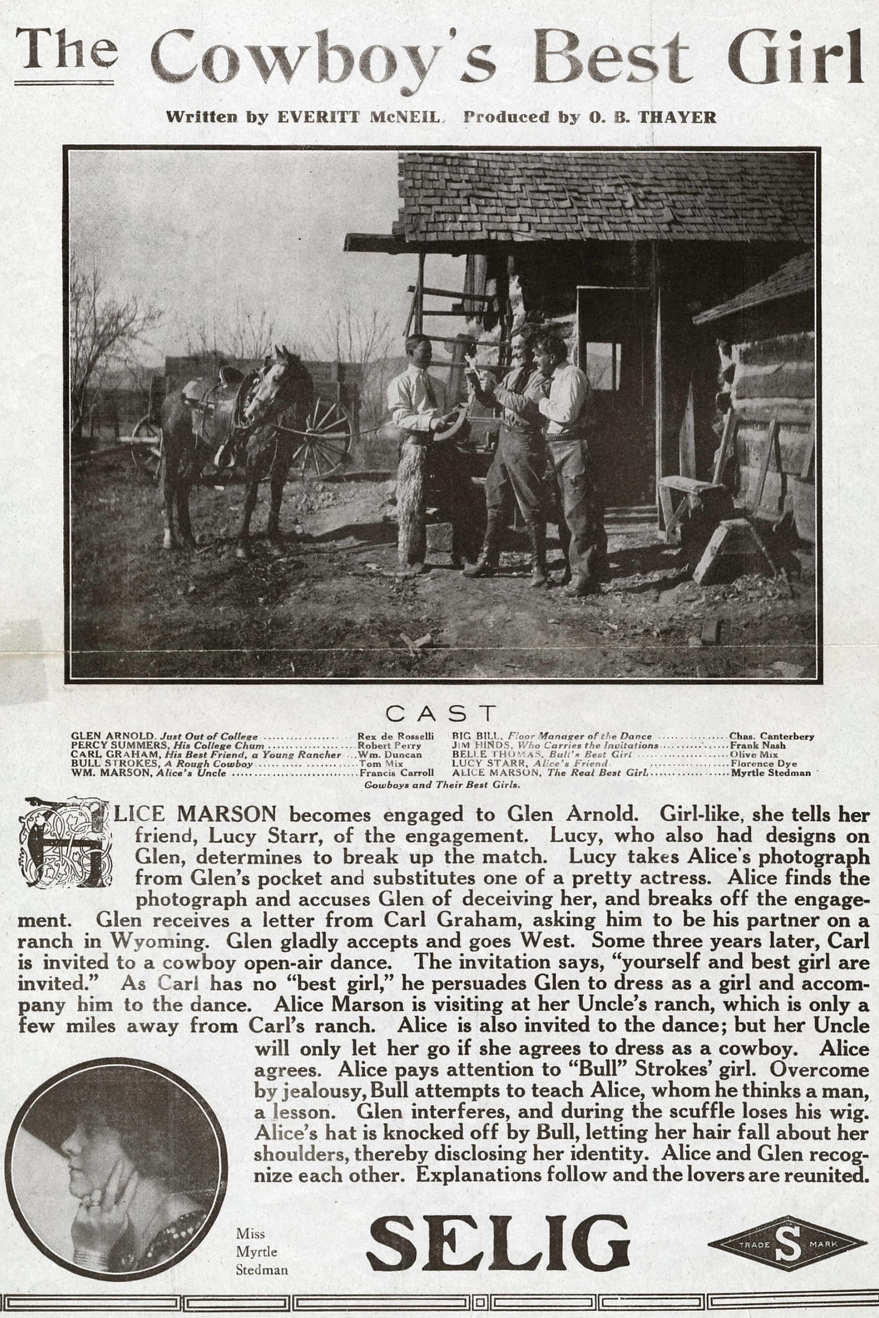A Cowboy's Best Girl (1912) постер