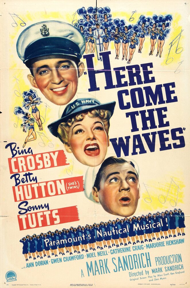 Сюда набегают волны (1944) постер
