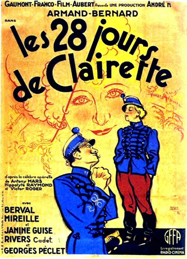 Les vingt-huit jours de Clairette (1933) постер