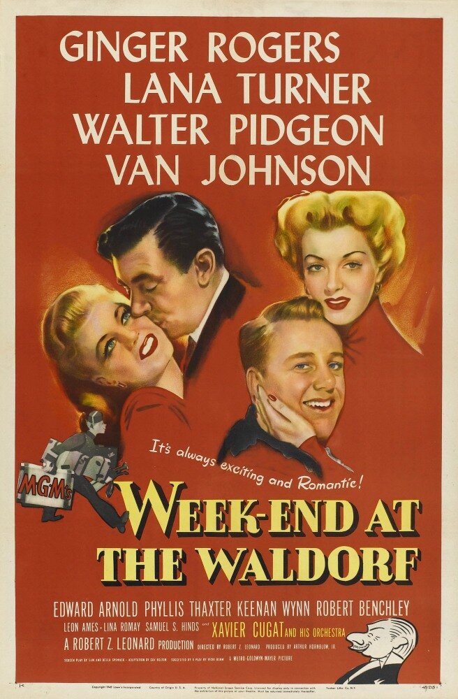 Уикэнд в отеле Уолдорф (1945) постер