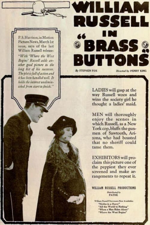 Brass Buttons (1919) постер