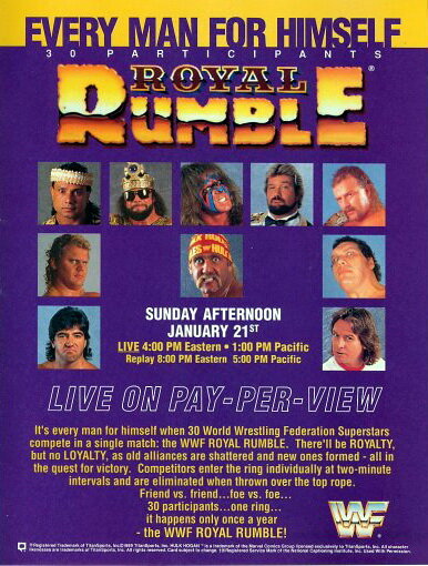 WWF Королевская битва (1990) постер