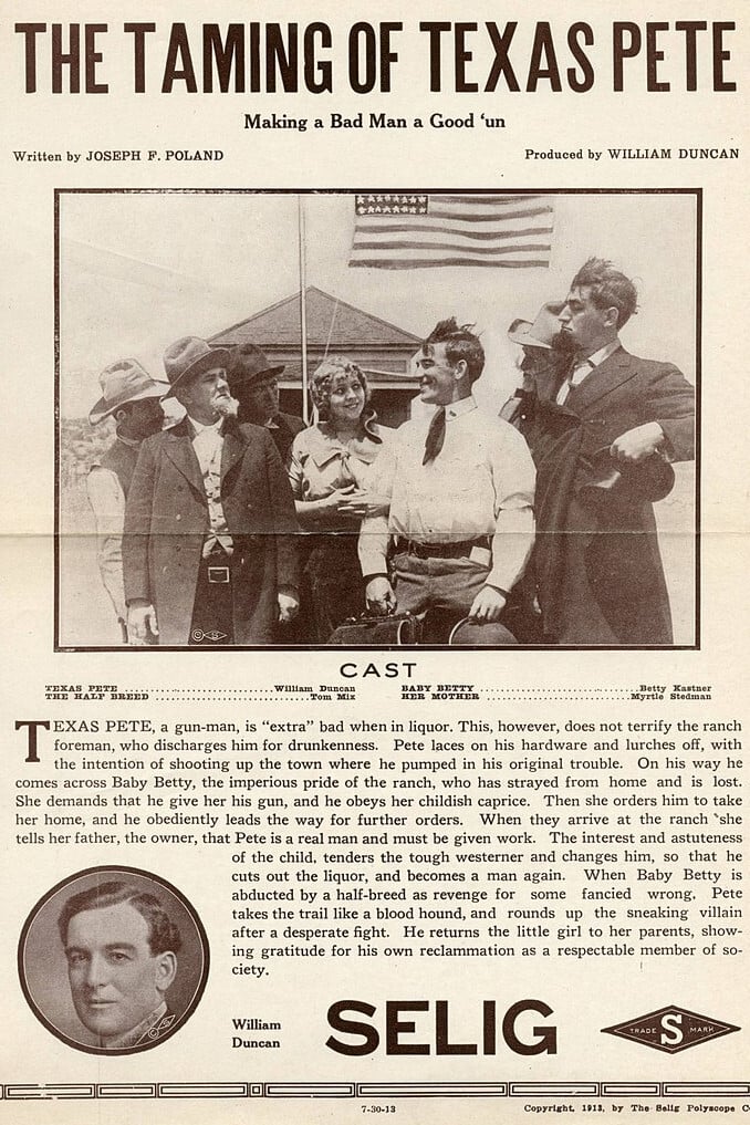 The Taming of Texas Pete (1913) постер